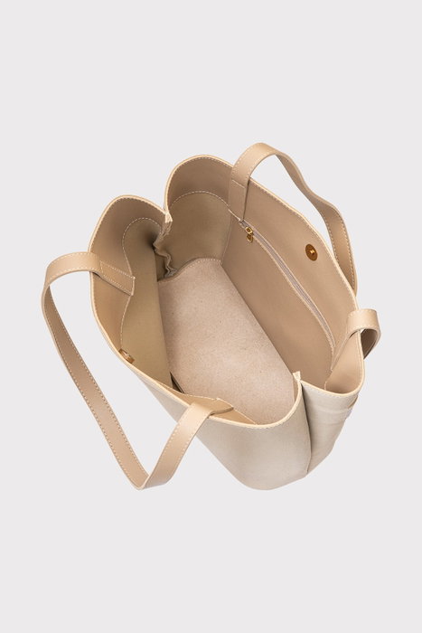 Zoozie Bags Bolsa de Hombro Beige Cuero PU L:36cm A:13cm Al:25cm